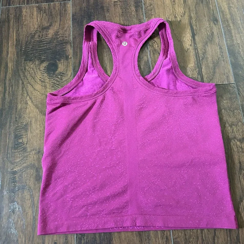 lululemon athletica Swiftly Tech Waist Length Magenta Racerback Tank Top
